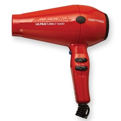Ultra Turbo Power 3600 Ceramic 2000 Watt Hair Dryer 327A red